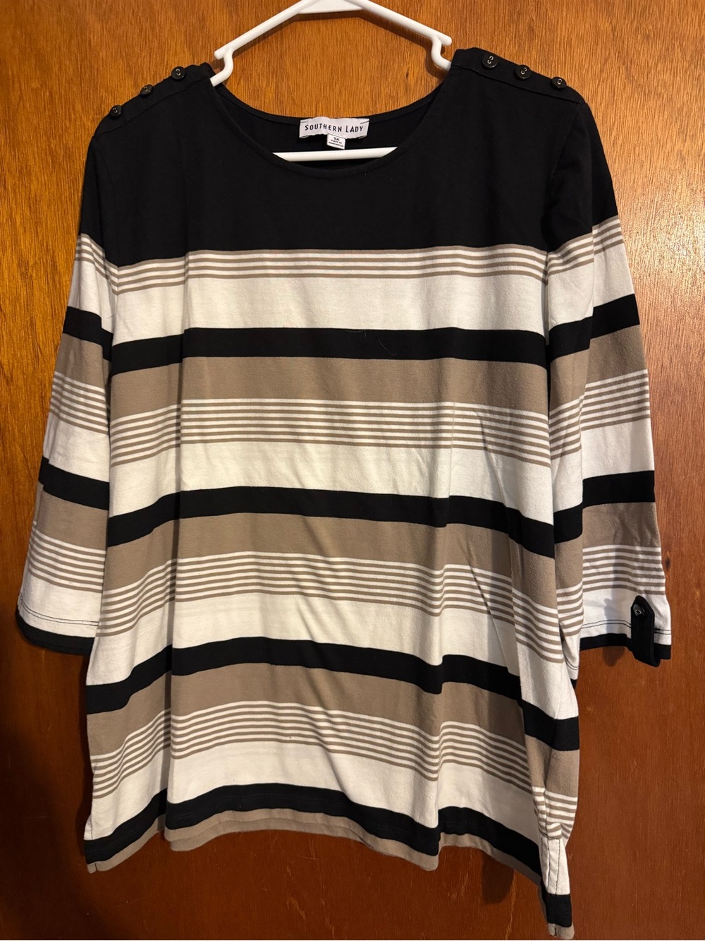 Southern Lady Black Crewneck Top